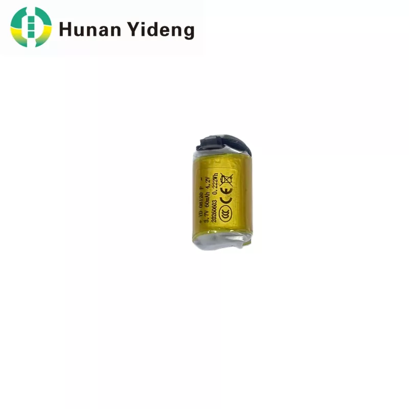 08120 3.7V 60mAh Li Polymer cylindrical ຫມໍ້ໄຟ