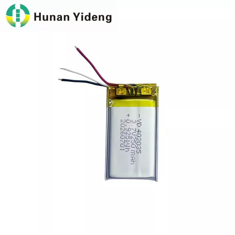 402035 3.7v 250mAh VR Smart Camera Li Polymer Battery